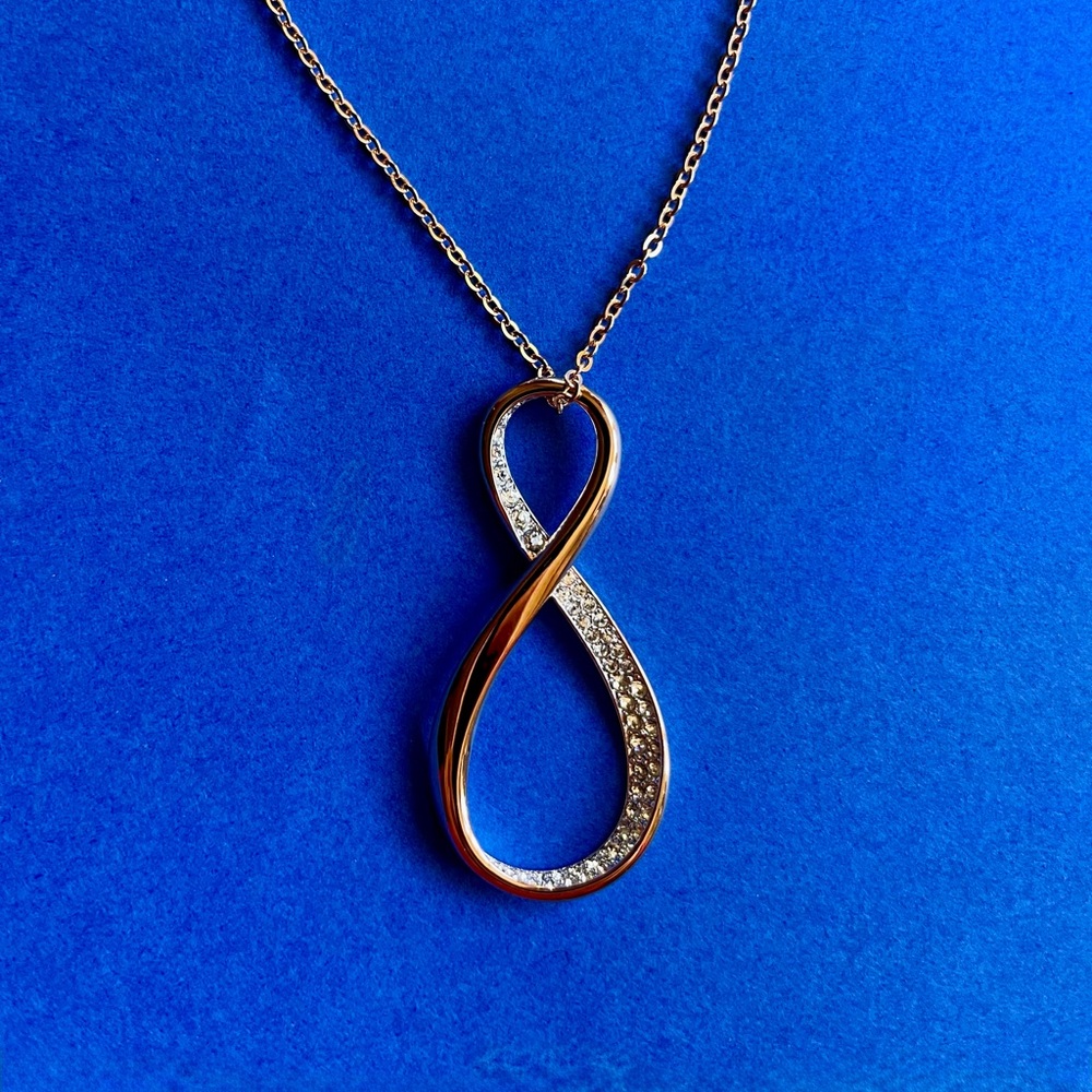Swarovski Gold and Silver Infinity Necklace